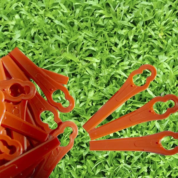 60 stk. reserveblader - reserveblader i plast - trimmer - Plastgressklipperblad - plastblad for trådløs gresstrimmer (rød)