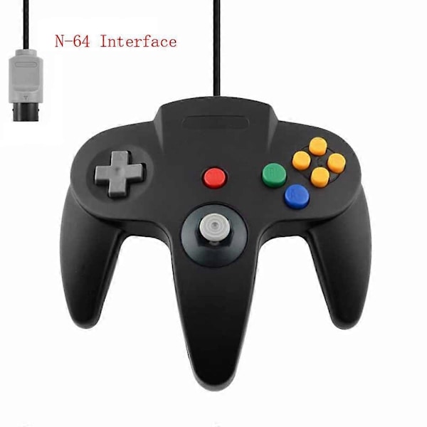 2-pack Klassisk Trådbunden N64-handkontroll Retrospel 64-bitars Spelhandkontroll Joystick
