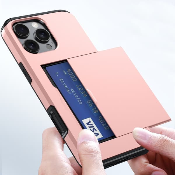 iPhone 16 Pro Skal med Kortfack Hybrid Militärgrön{qw}