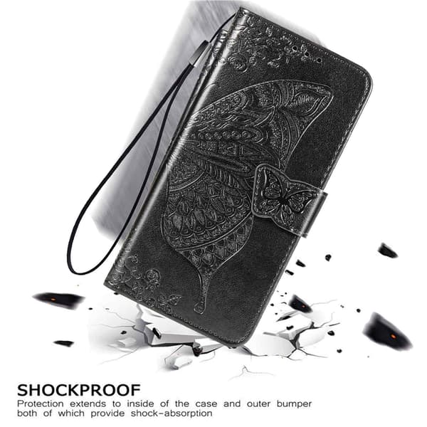 iPhone 11-deksel, iPhone 11-deksel med kortholderstativ for kvinner, jenter, gutter, iPhone 11 lommebok søt robust PU-skinn flip (F2)