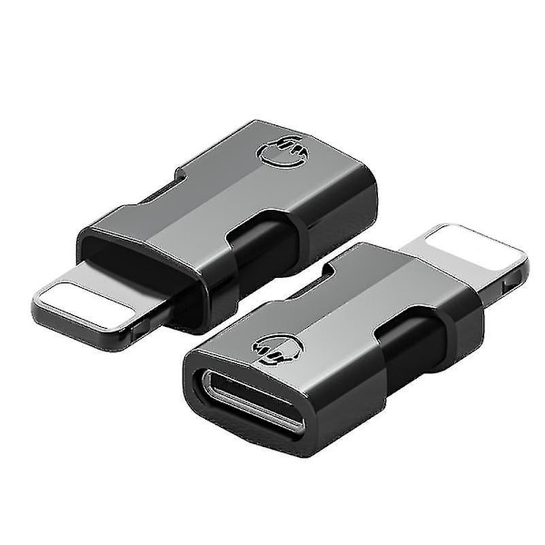 Usb C till Otg Lightning Adapter för att Stödja Dataöverföring Anslut Laddare Kontakt Kabel Konverterare Trådlös Mikrofon Adapter - Svart
