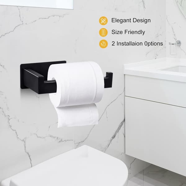 Toiletpapirholder - selvklæbende toiletpapirholder - rustfrit stål - til badeværelse og køkken