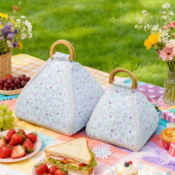 Sammenklappelig vandtæt picnictæppe og strandtæppe, fortykket bærbart udendørs underlag til camping og rejser Random suit Small