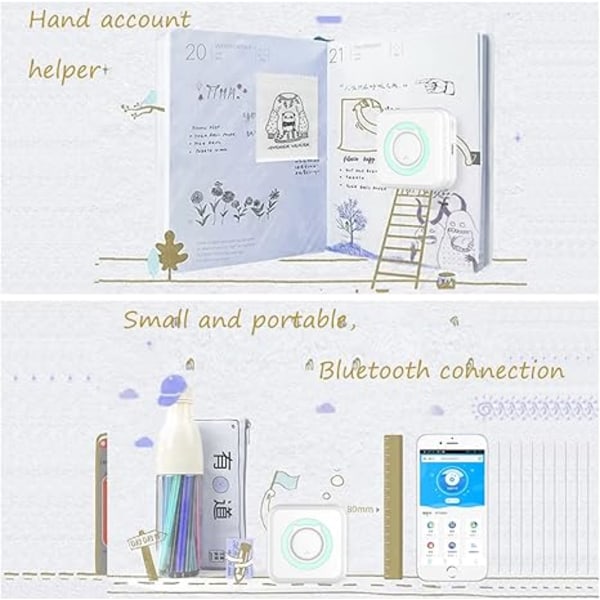 Mini Tarratulostin, Bluetooth Langaton Kannettava Mobiilitulostin{f2}
