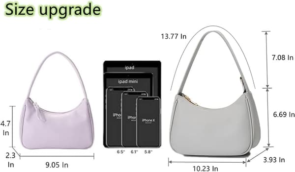 PU-läderväska för damer, mini crossbody-väska med dragkedja, grå