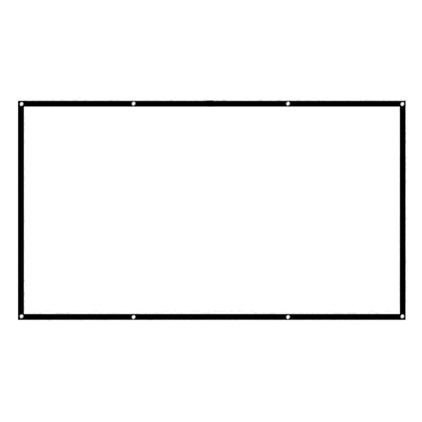 HD projektorskjerm 60-100 tommer 16:9 Bærbar 3D filmduk 100 tommer{HH}