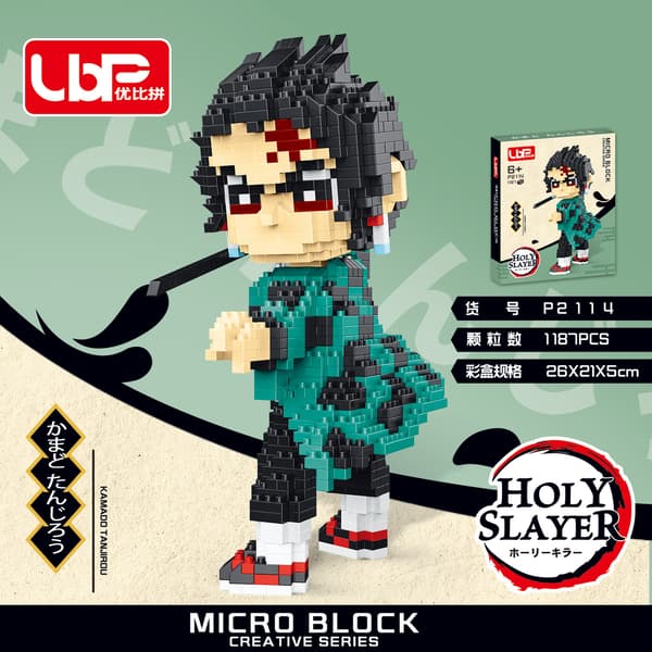 Demon Slayer Mikro Byggkloss Set – Detaljerad Anime Karaktär Monteringsleksak*P2117*