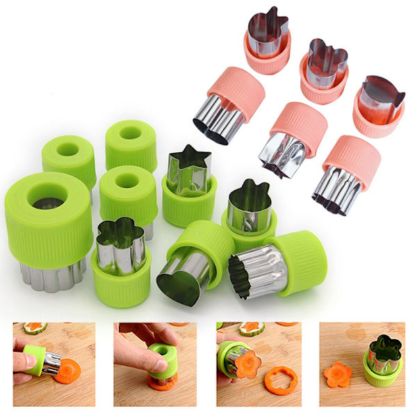 6/9 st Rostfria Matlagningsverktyg Grönsaker Frukter Köksverktyg[f2] 9pcs/green