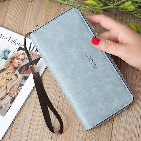 Mat Lang Pung Damepung Clutch Taske Lynlås (Sort){f2}