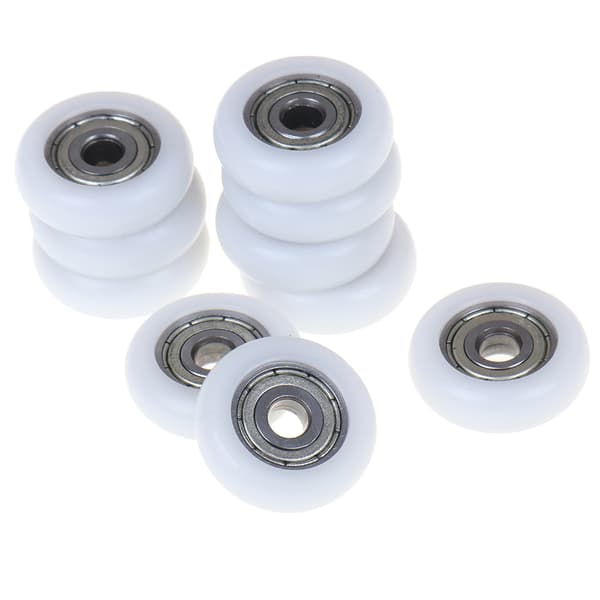 10 stk. skyvedusjrulle hjul plast dør erstatning (f2)