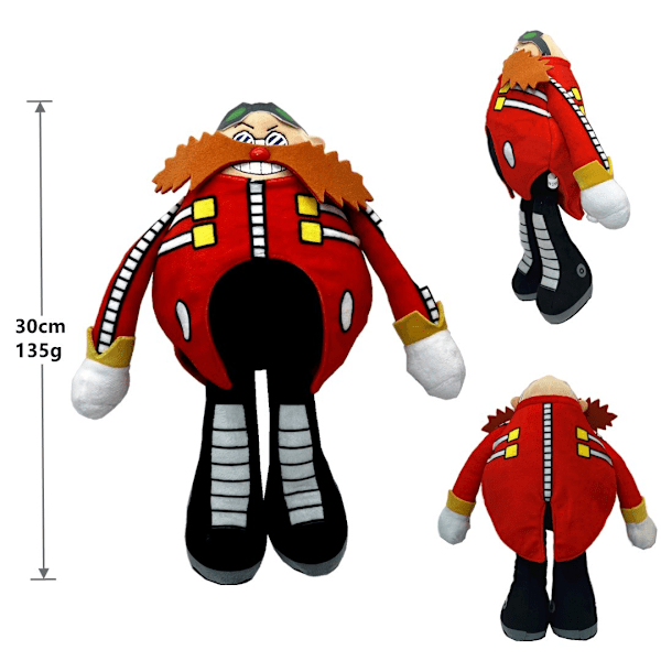 Sonic the Hedgehog Dr. Eggman 30 cm skala plysch samlarobjekt gosedjur