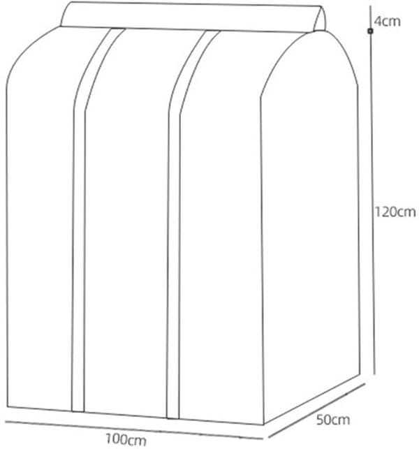 Plaggpåse - Hängande skyddsfodral - Förvaringsväska för kläder - 50*100*120cm(F2)