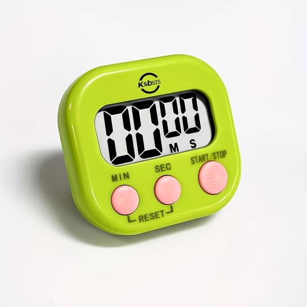 Mini Digital Kökstimer Bärbar Nedräkningsstoppur Tyst Tidshanteringstimer Green One-size