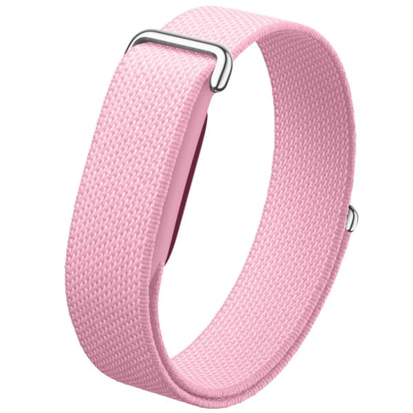 Google Fitbit Nylonarmband med kardborreband Pink