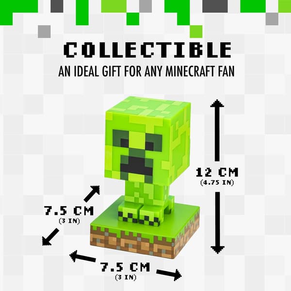 Minecraft spilltilbehør, nattlys ornamenter, Creeper nattlys (oppladbart)