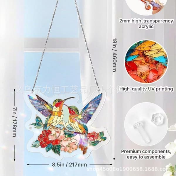Puslespill Solfanger Vindusdekor Akryl Glassmaleri Ornament Regnbue Lys Hjemmeinnredning*E+* E+