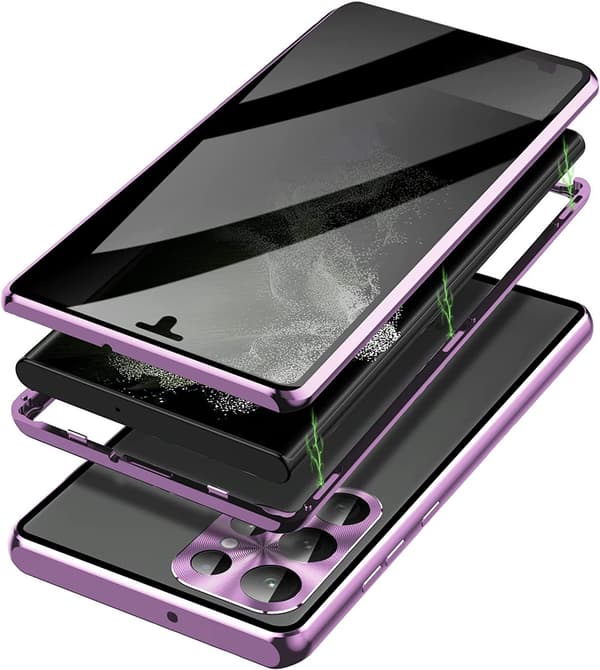 Privat dobbeltcover til Samsung S23 Ultra Lilla (F2)