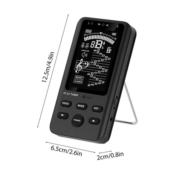 Digital Tuner Tone Generator 410-450Hz Sort 12,5x6,5x2cm 103g