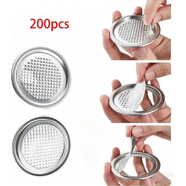 200-pack 202 aluminiumburkslock 52 mm, aluminiumdragringslock folietopplock för läskölburkar Silver