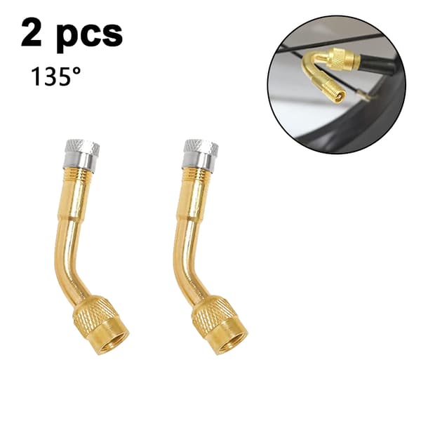 2-pack vinklad mässingsventil för bil, motorcykel, skoter och cykel