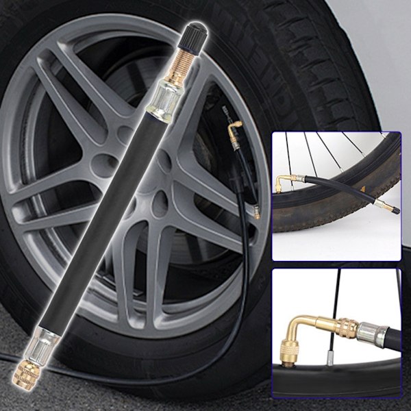 Ventilforlengere for dekkventiler, forlengelsesadaptere for biler, lastebiler og motorsykler Set B 0.15