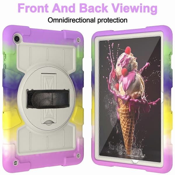 Holdbart etui med stativ og skulderrem til Samsung Galaxy Tab A9+ (TPU+PC)(F235)