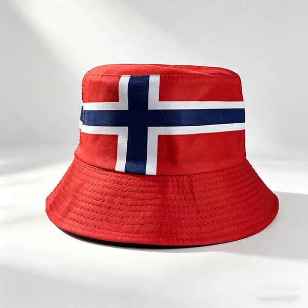 Norge Fans – VM 2026 – Flagg-tema Fiskerhatt – Supporterhatt