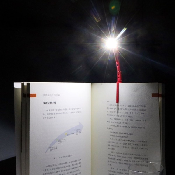 Adjustable Clip-on Book Reading Light with Foldable Battery (Black)