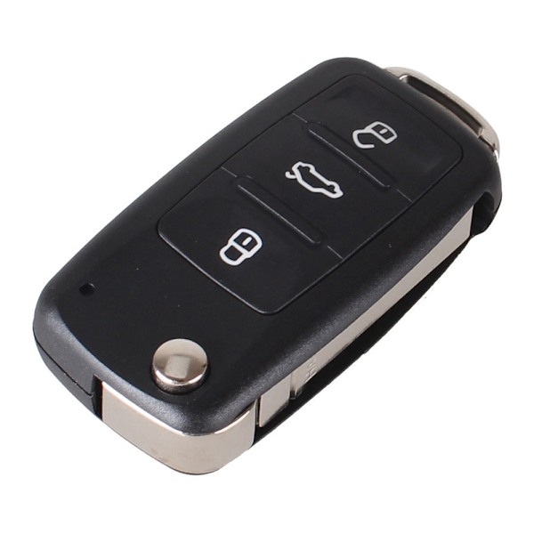 3-knaps foldenøgleskal Golf Polo til VW Volkswagen Sort{f2} Black one size