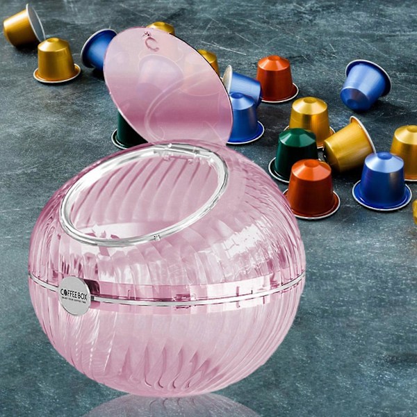 Kaffekapsel Opbevaringsboks Beholder Holdbar Elegant Klar Pod Organizer Espresso{F2] violet