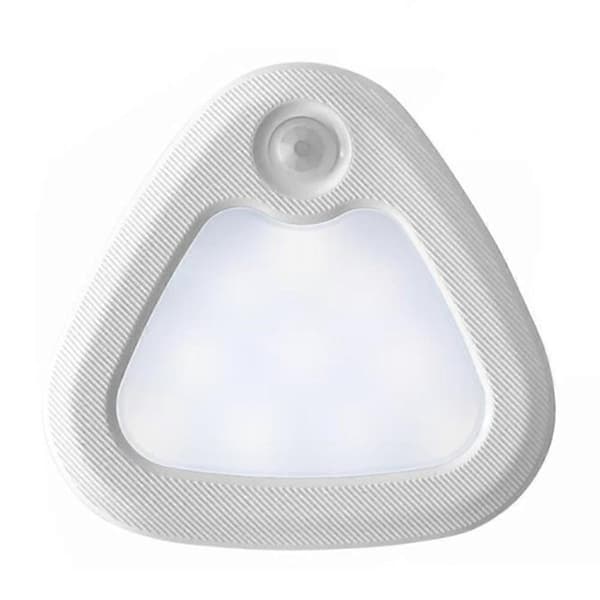 3 stk./sæt Trekant Bevægelsessensor Lys Enkel Smart Home Mode Sengelampe Kreativ Magnetisk Sensor LED Natlys White