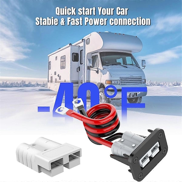Anderson-stik, 8AWG 50AMP Batteri Hurtigkoblingsstik{EE}