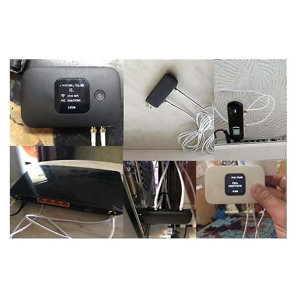 3g 4g LTE udendørsantenne med 5m dobbelt CRC9/TS9/SMA-stik til 3g 4g router modem - Perfekt}F2{