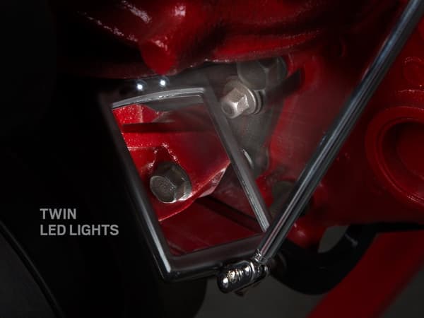 Teleskopisk roterende inspeksjonsspeil med doble hvite LED-lys 29-88 cm