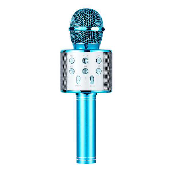 Trådløs Bluetooth Karaoke Håndholdt Mikrofon, Hjemme KTV Afspiller, Understøtter iOS Computer, Blå