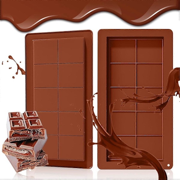 Silikoninen suklaamuotti, syvä, 2 kpl, suklaamuotti Dubai, tarttumattomat muotit, BPA-vapaa, syvä suklaamuotti, Dubai Choc