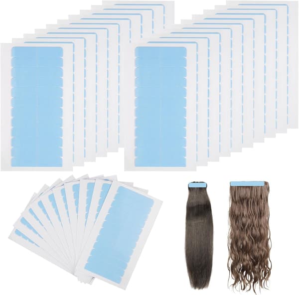20 stk. dobbeltsidig tape-extensions, vanntette hårforlengelseslimstrimler 4x0,8 cm, PU-materiale