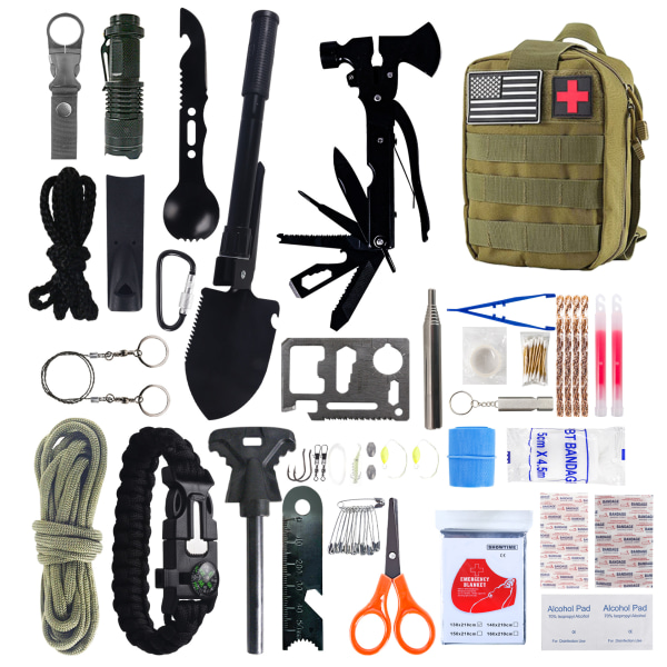 Överlevnadsväska - Överlevnadskit - Survival Kit Military Green