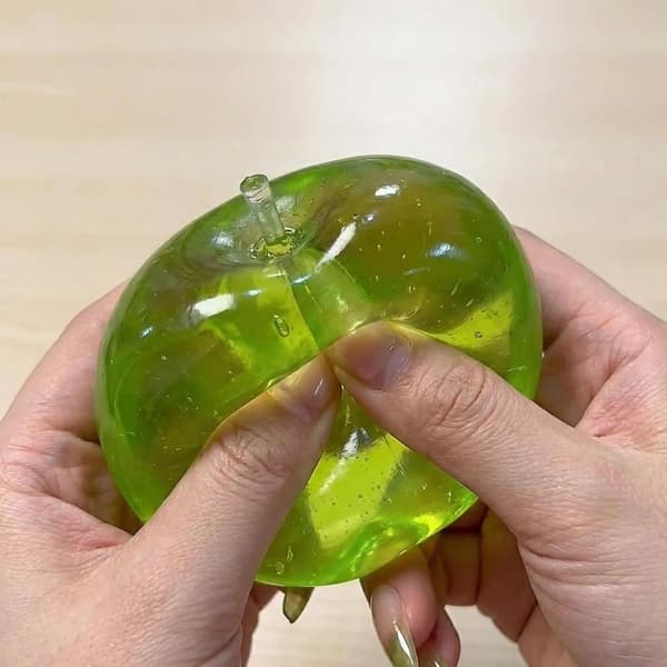Grøn Æble Squishy Klar Squishy Stressaflaster Angstlindring til Børn og Voksne green