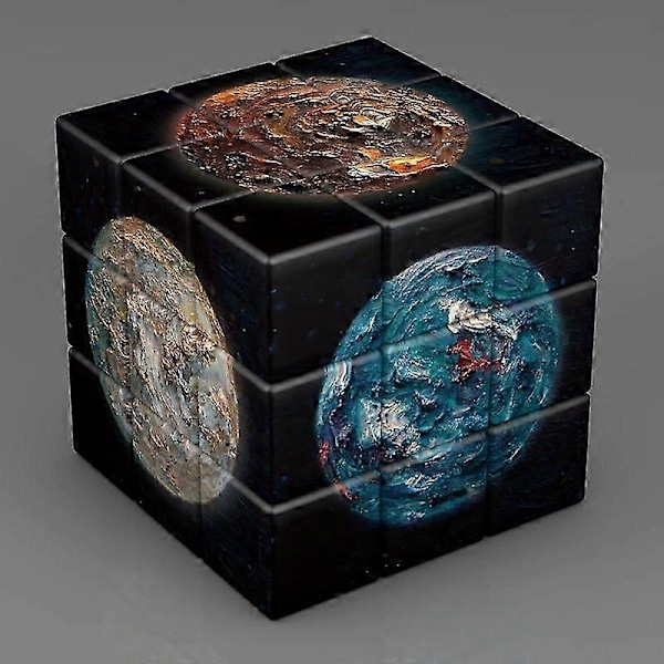 Barn 3x3x3 Magisk Kub Planet Astronaut Kända Målningar Kändisar 3x3 Pussel Kub Leksak för Barn Pedagogisk Magico Cubo Gåva{f65}