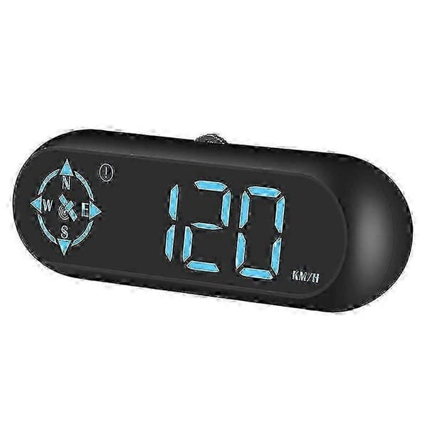 Digital bil GPS speedometer, bil HUD-skjerm med hastighet MPH, kompass kjøreretning, påminnelse om tretthetskjøring.