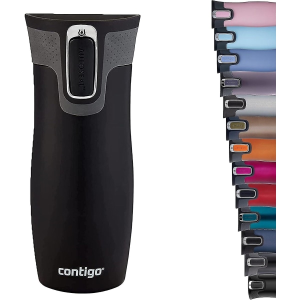 Contigo West Loop Autoseal resemugg Värmemugg i rostfritt stål Thermal Läcksäker tumbler kaffemugg med Bpa Free Easy Clean lock