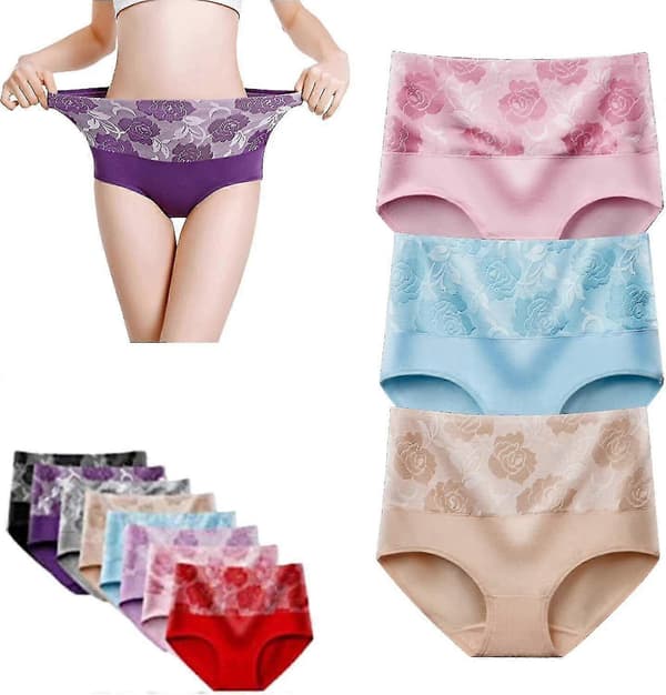 6-pack Läcksäkra Underkläder för Kvinnor Inkontinens Läcksäkra Skyddande Byxor 5XL