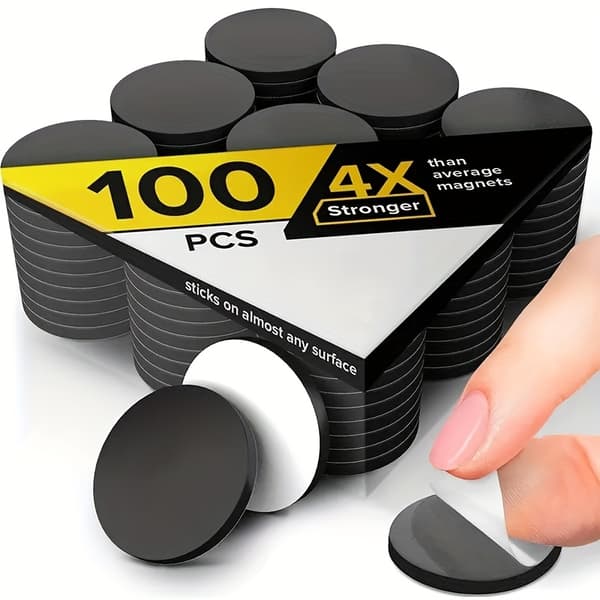Selvklebende magnetiske klistremerker runde magneter for bilder tavle kontor 50pcs