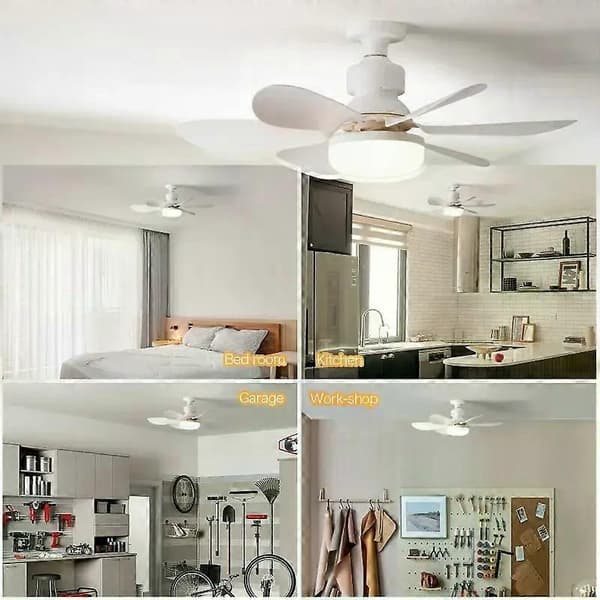 LED 30W takviftelys E27 med fjernkontroll for dimming, egnet for stue, arbeidsrom, husholdningsbruk 85-265V