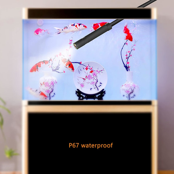 Industriell endoskopinspektionskamera, 1080P HD digital IP67 vattentät boroskop för bil, motor, avloppsrengöring, 2,4'' skärm (2M)