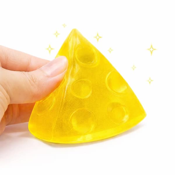 Ost Squishy, Mjuk ASMR Kläm, Realistisk Matdekoration och Present för Vuxna (Sockerost){f2} Sugar Cheese