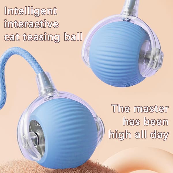 Smart interaktivt kattelegetøj rullende genopladelig automatisk katte-teaserbold til katte og killinger M1e8{hw}