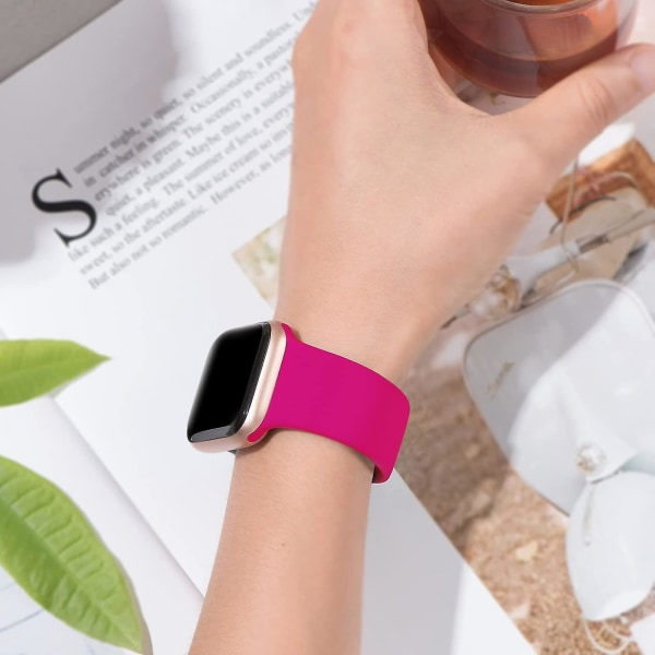 SQBB [14-pak] Urremme Kompatible med Apple Watch 40mm 38mm 41mm Serie 7/6/5/4 Kvinder Mænd, Bløde Silikone Sportsremme til I{f2}