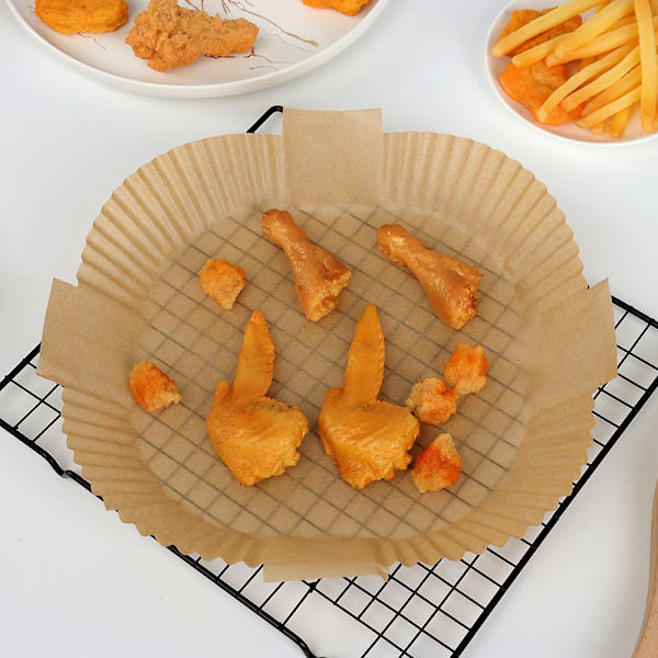 50 stk. Air Fryer Papir Engangs Bagepapir}F2{